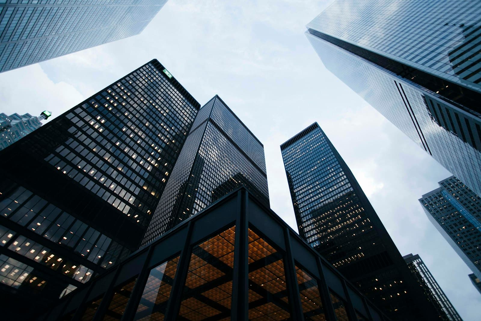 Modern high-rise buildings